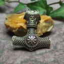 RAGNAR - Thor's hammer with protective symbols, Stainless steel