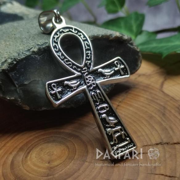 ANKH und Hieroglyphen, Anhänger Nilkreuz, Symbol für Geburt und ewiges Leben