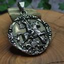 Medailon svatý JIŘÍ A DRAK – ocelový přívěsek pro spravedlivé ochránce