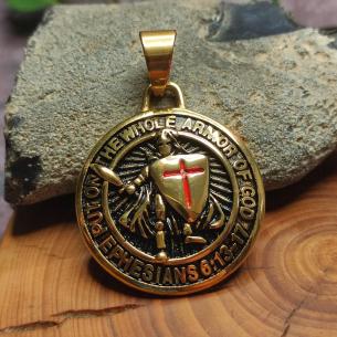 Přívěsek zlacený TEMPLÁŘSKÝ RYTÍŘ - Oblečte si celou Boží zbroj, Boží bojovníci! 2