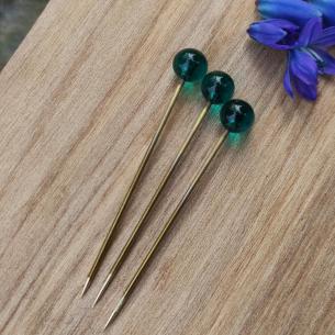 LIMITED EDITION 25/26 WINTER MORNING Handcrafted turquoise-blue translucent glass brooch, historical replica 2