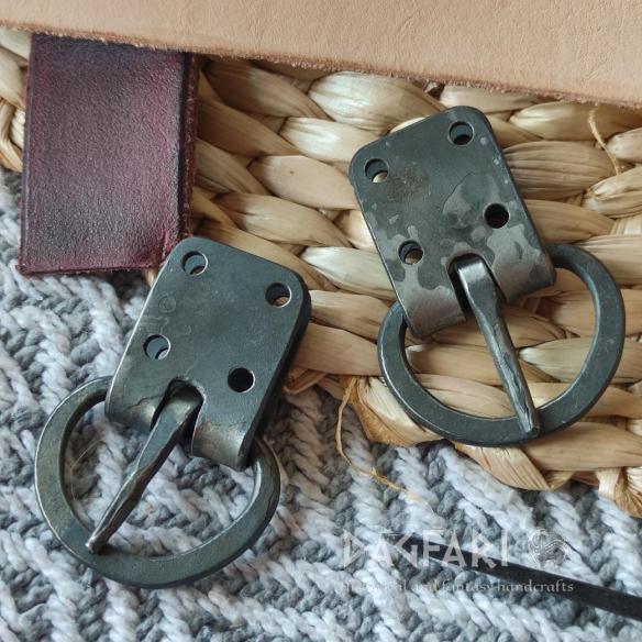 HISTORICAL BELT Forged universal D-ring buckle with a plate – Czech product