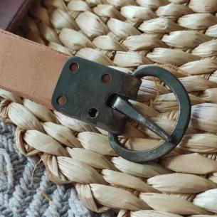 HISTORICAL BELT Forged universal D-ring buckle with a plate – Czech product