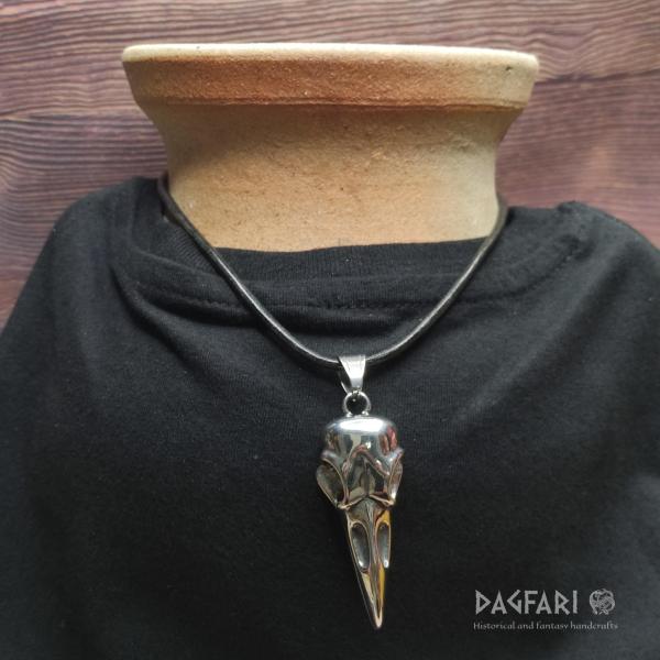 Přívěsek OCELOVÝ HAVRAN VEGVISIR - ukazatel duchovní cesty