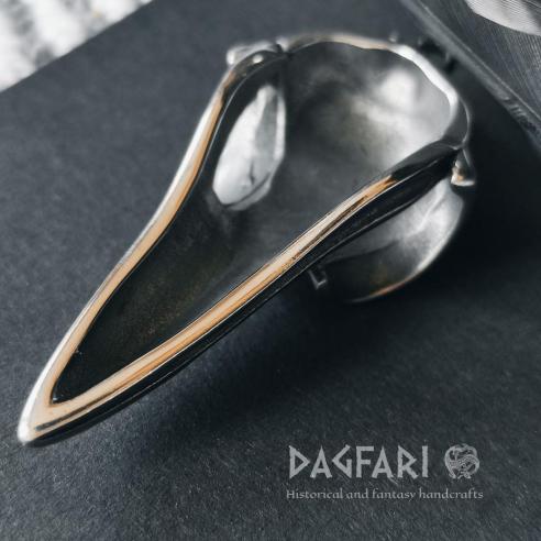 Přívěsek OCELOVÝ HAVRAN VEGVISIR - ukazatel duchovní cesty