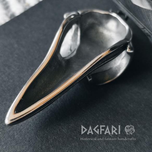 Přívěsek OCELOVÝ HAVRAN VEGVISIR - ukazatel duchovní cesty