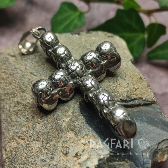 SCHÄDELKREUZ – Anhänger „Memento mori“, gedenke des Todes