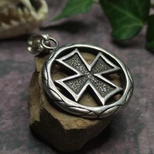 MALTESE CROSS Pendant in a Circle - A Symbol of Unity