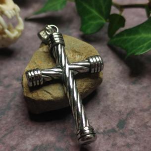 KREUZ SEIL – Talisman-Kreuz aus chirurgischem Stahl im Design eines geflochtenen Seils 2