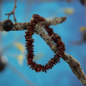 Bracelet Amber Nature - patties - ruby color 2