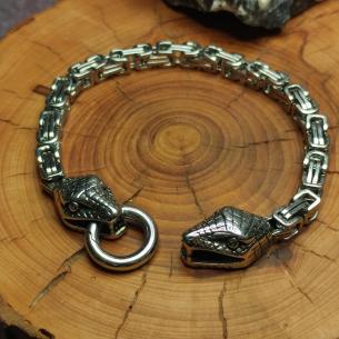 Armband MIDGARDSORMR – Edelstahl-Herrenarmband mit Schlangen