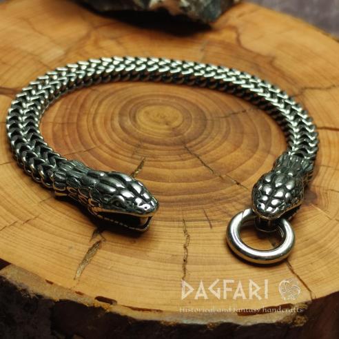 UROBOROS Snake Bracelet - Stainless Steel UNISEX Jewelry with Snake Heads