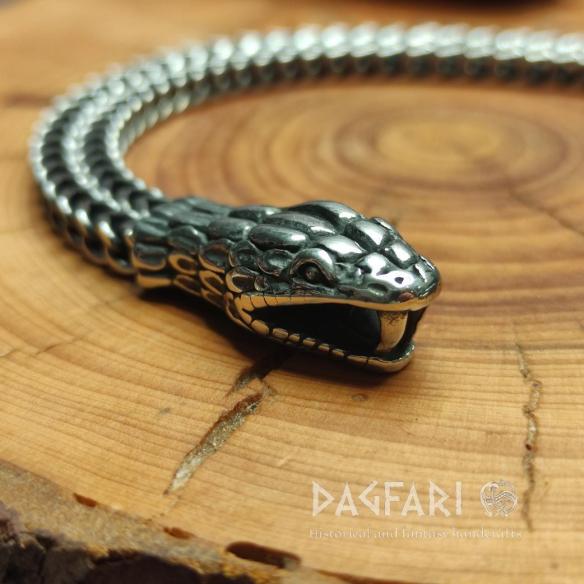 Armband Schlange UROBOROS – Edelstahl Unisex Armband mit Schlangen