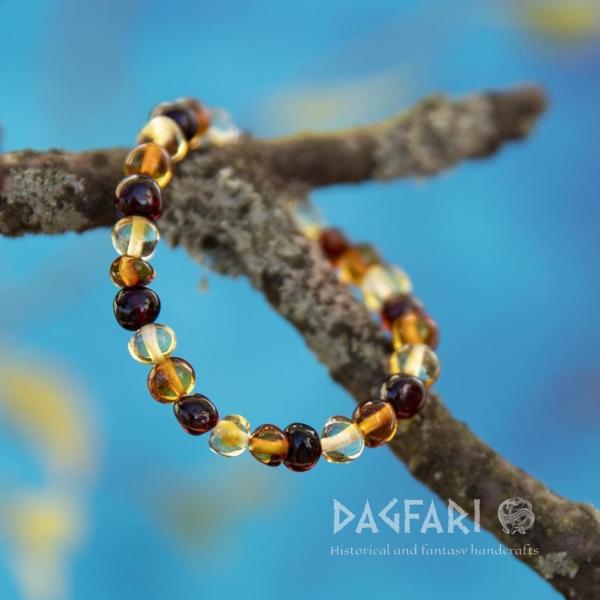 Bracelet Nature Amber Baby size - semibaroque - 3 colors