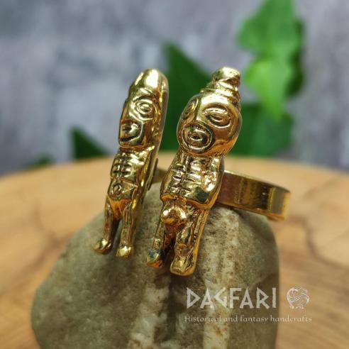 Ring ASK und EMBLA – das heilige Paar – ritueller Schmuck in Einheitsgröße