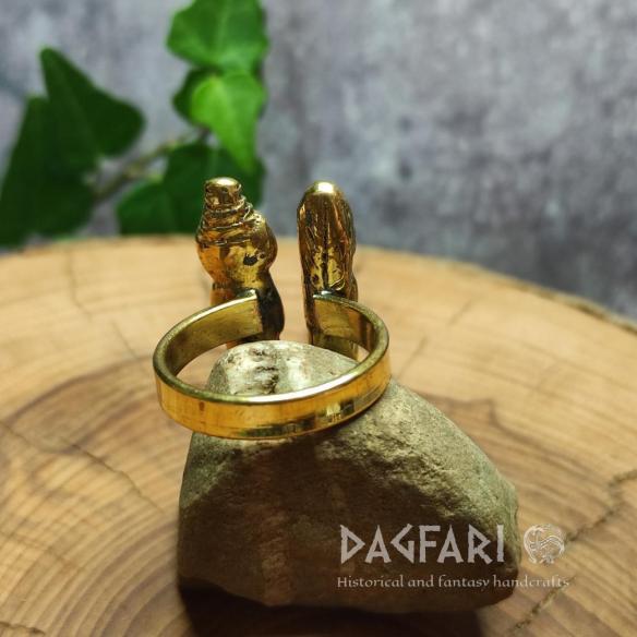 Prsten ASK a EMBLA - posvátný pár - rituální šperk univerzální velikosti
