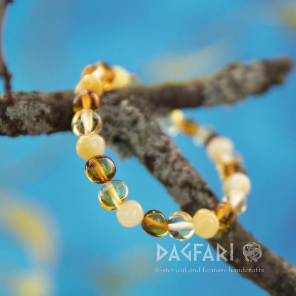 Bracelet Nature Amber Baby size - semibaroque - 3 colors light