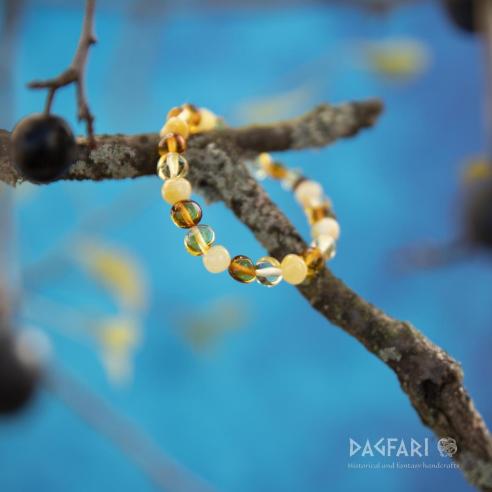 Bracelet Nature Amber Baby size - semibaroque - 3 colors light