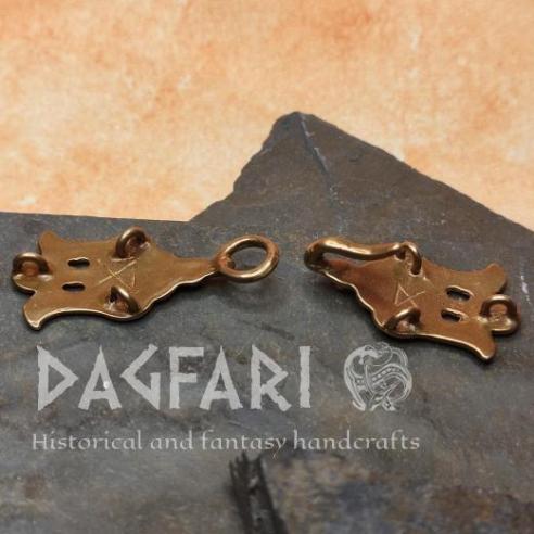 Odins Krähen – Wikinger-Brosche im nordischen Stil, Reenactment, LARP – stabile Verschlüsse, Messinghaken für den Kaftan