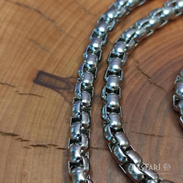 .UNISEX – Runde, kräftige Kette aus Edelstahl, 5 mm, 60 cm