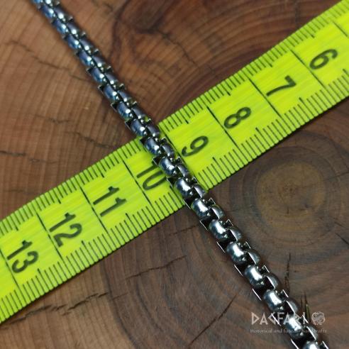 .UNISEX – Runde, kräftige Kette aus Edelstahl, 5 mm, 60 cm