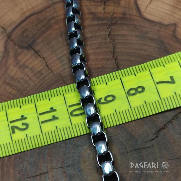 .UNISEX - Černěný masivní řetízek z nerezové oceli , 5 mm 60 cm