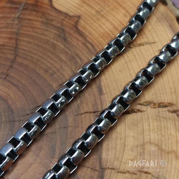.UNISEX - Černěný masivní řetízek z nerezové oceli , 5 mm 60 cm