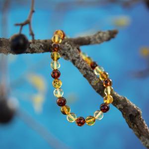 Bracelet made of genuine Baltic amber pearls - for adults 2