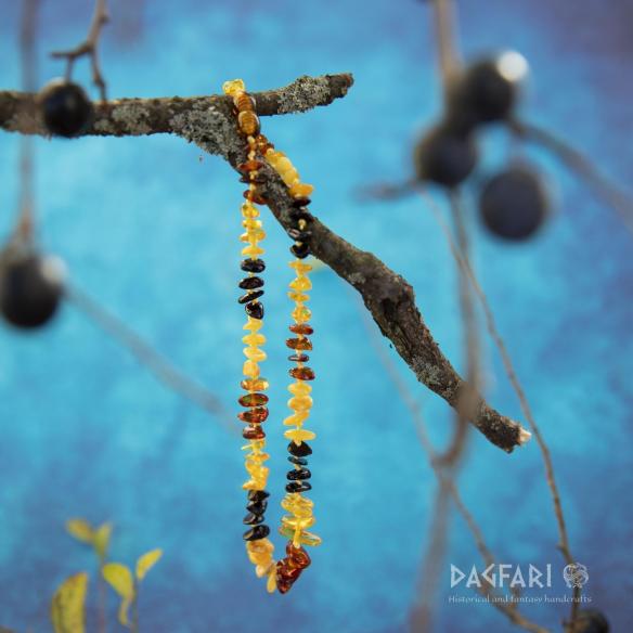 Bernsteinkette,Nature, Kindergröße - Bratlinge - 4 x 4