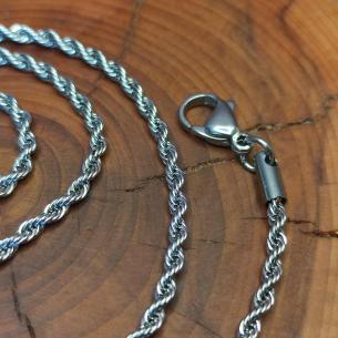 .TWIST - Tordovaný masivní nerezový řetízek, 3 mm 50 cm