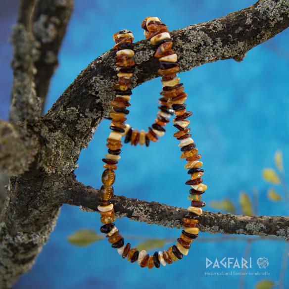 Amber necklace - classic popular tumbles - 4 colours - tip for men