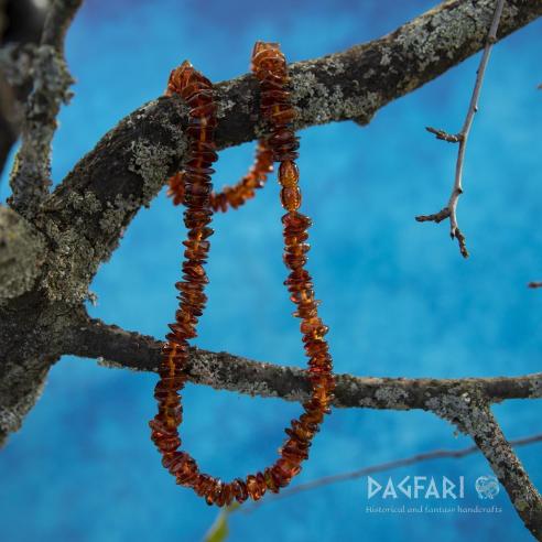 Baltic amber - slices of caramel colour, hidden screw clasp