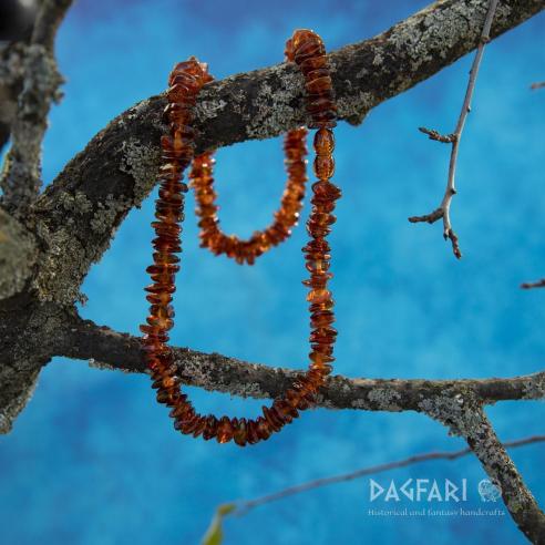 Baltic amber - slices of caramel colour, hidden screw clasp