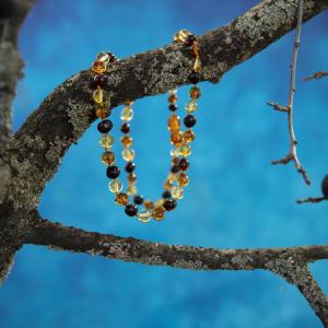 Genuine amber necklace - baroque - 3 colours with hidden clasp 2