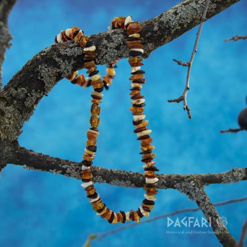 Náhrdelník Jantar - klasické oblíbené tromly - 4 barvy - tip pro muže