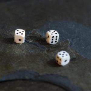 BONE DICE, historical, playing - small, handmade bone dice