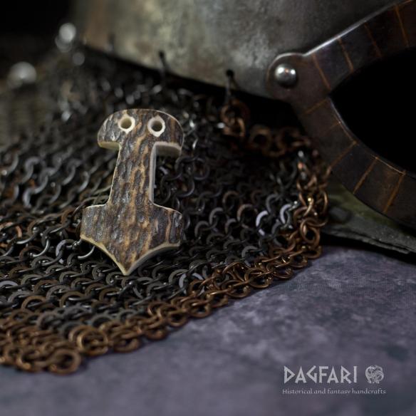 Thor's Hammer Natur - aus Hirschgeweih, handgeschnitzt