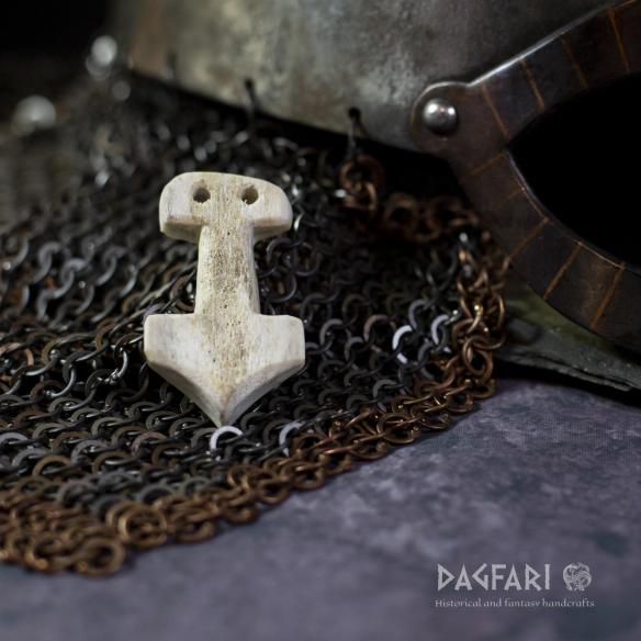 Thor's Hammer Natur - made of deer antler, hand carved