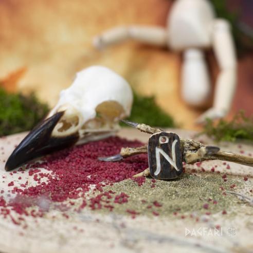 Anhänger "N" in Hirschgeweih geschnitzt