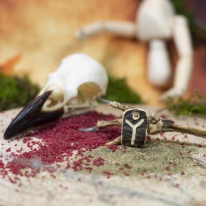 Pendant "Y" carved into deer antler 2