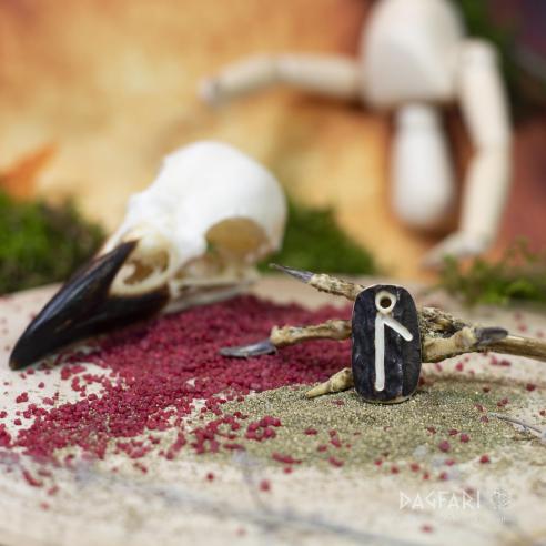 Anhänger - Rune ,,LAGUZ" [ l ] - Wikinger-Hirschgeweih-Amulett