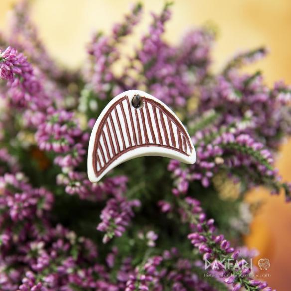 Amulet Lunice z kosti, Luneta vysoká - červená