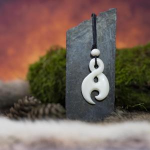 Amulett BOHO Krabbe, doppelseitig - Knochen 2