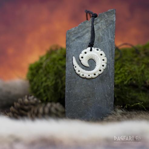 Amulett BOHO Spirale - Knochen