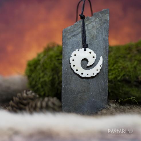 Amulett BOHO Spirale - Knochen