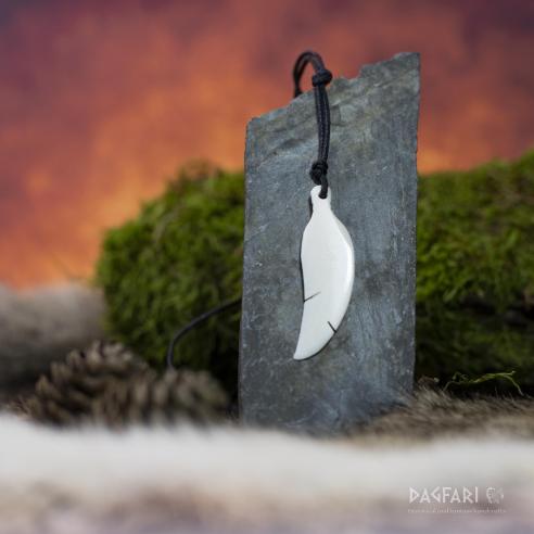 Amulett BOHO Feder - Knochen