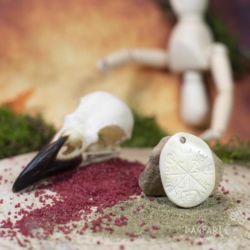 Medallion Vegvísir, deer antler - unpainted