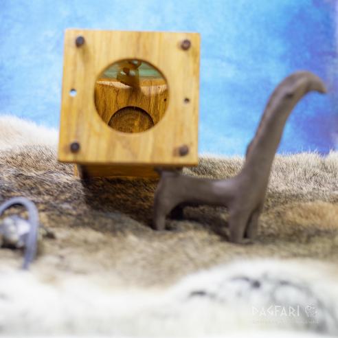 Mittelalterliche Laterne, Lampe mit echtes Ziegenleder (Pergament)