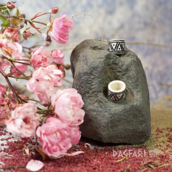 Perle für Bart und Haare, Geweih - Viper, schwarz