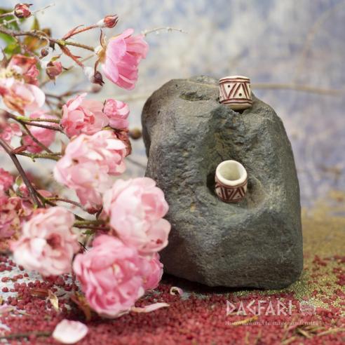 Perle für Bart und Haare, Geweih - Viper, rot